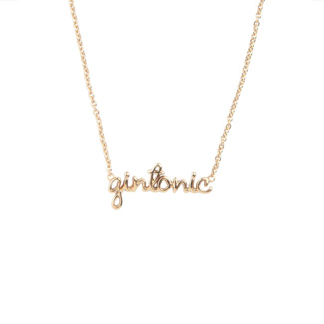 ALLTHELUCKINTHEWORLD Collier URBAN NECKLACE GINTONIC en or - large