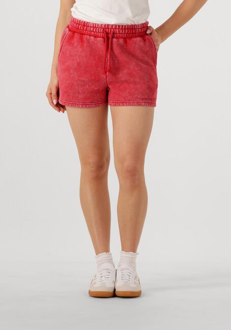 Rode COLOURFUL REBEL Korte broek UNI LOGO ACID WASH SWEAT SHORT - large