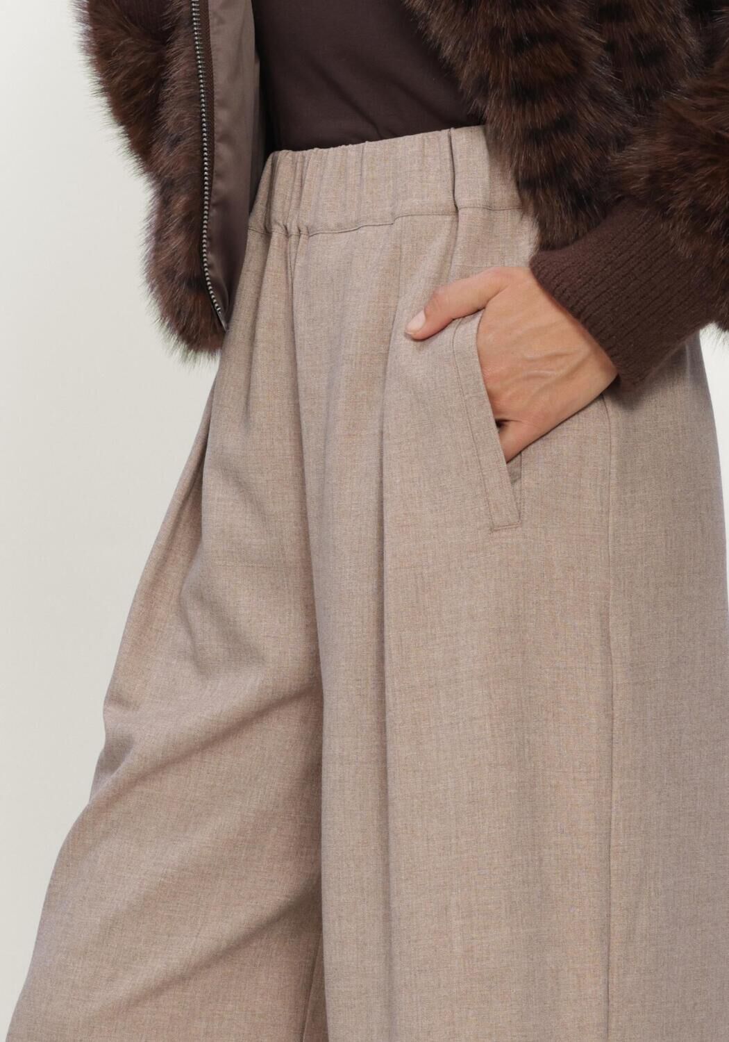 Beige CIRCLE OF TRUST Wijde broek MARLON PANTS - large