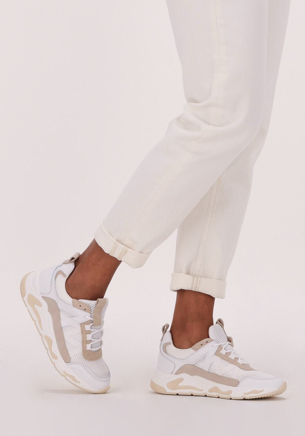 Witte PS POELMAN Sneakers P7069 Omoda