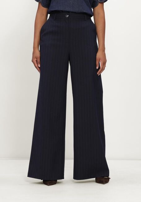 CAROLINE BISS Pantalon large 4569 Bleu fonc&eacute; - large