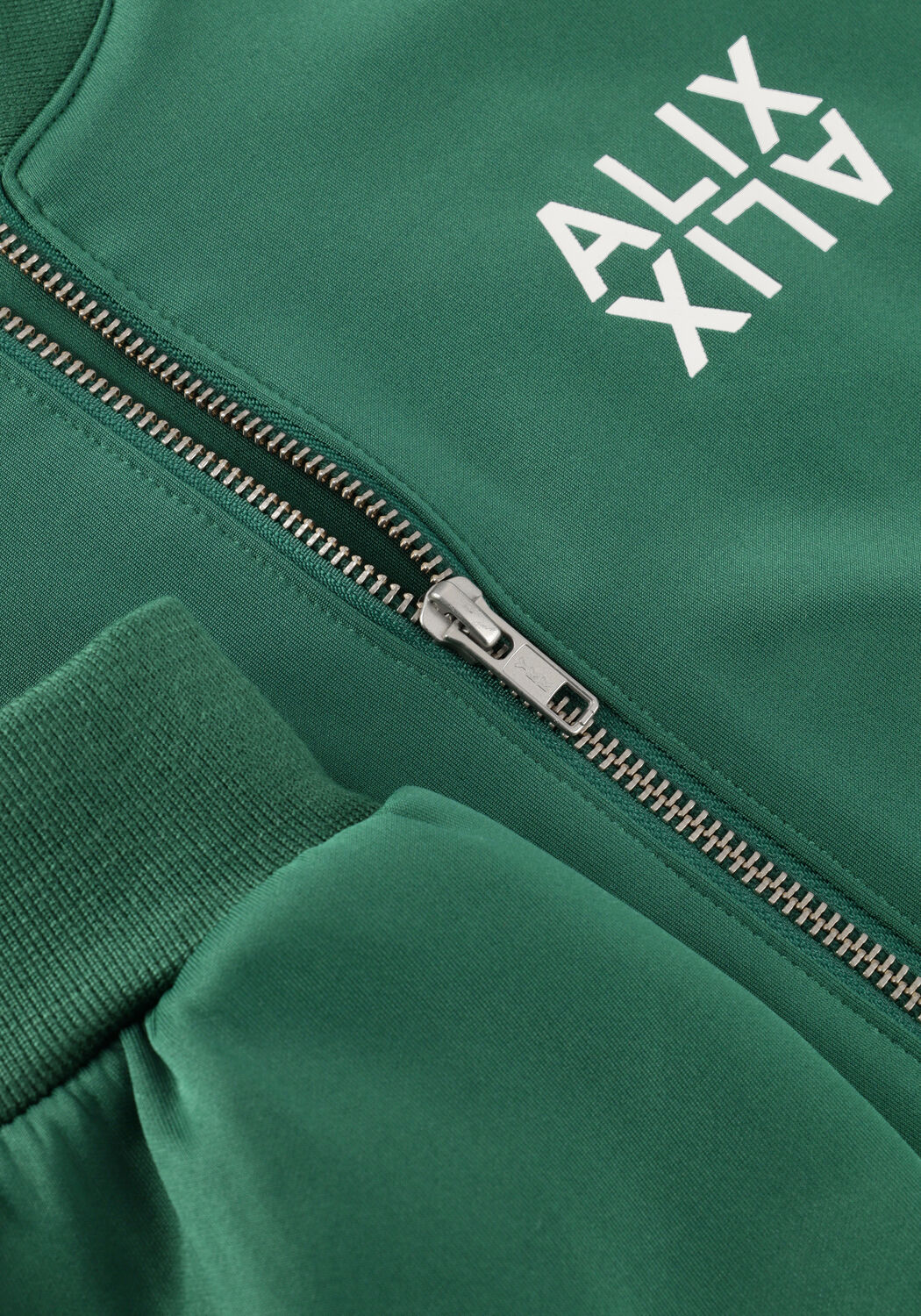 ALIX THE LABEL Jack LADIES KNITTED TAPES TRAINING JACKET Vert fonc&eacute; - large