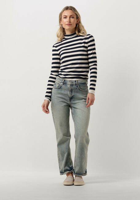 SCOTCH & SODA ALL OVER PRINTED LONG SLEEVED T-SHIRT Hauts & T-shirts Bleu fonc&eacute; - large