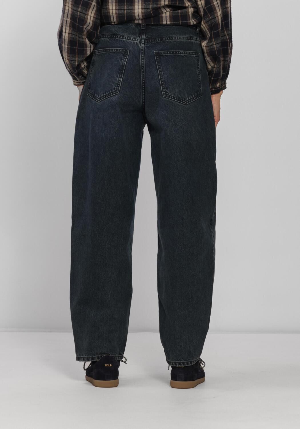 BY-BAR Wide jeans BALOE OIL JEANS Anthracite - large