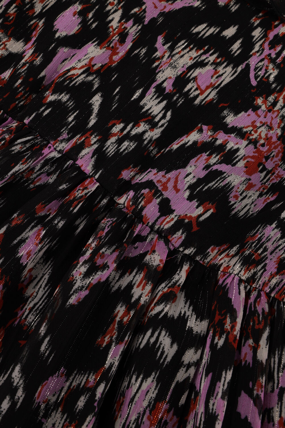 Zwarte NOTES DU NORD Midi jurk FABIOLA LUREX MIDI DRESS - large