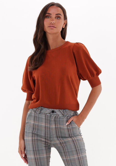 MINUS Haut LIVA KNIT TEEE en marron - large