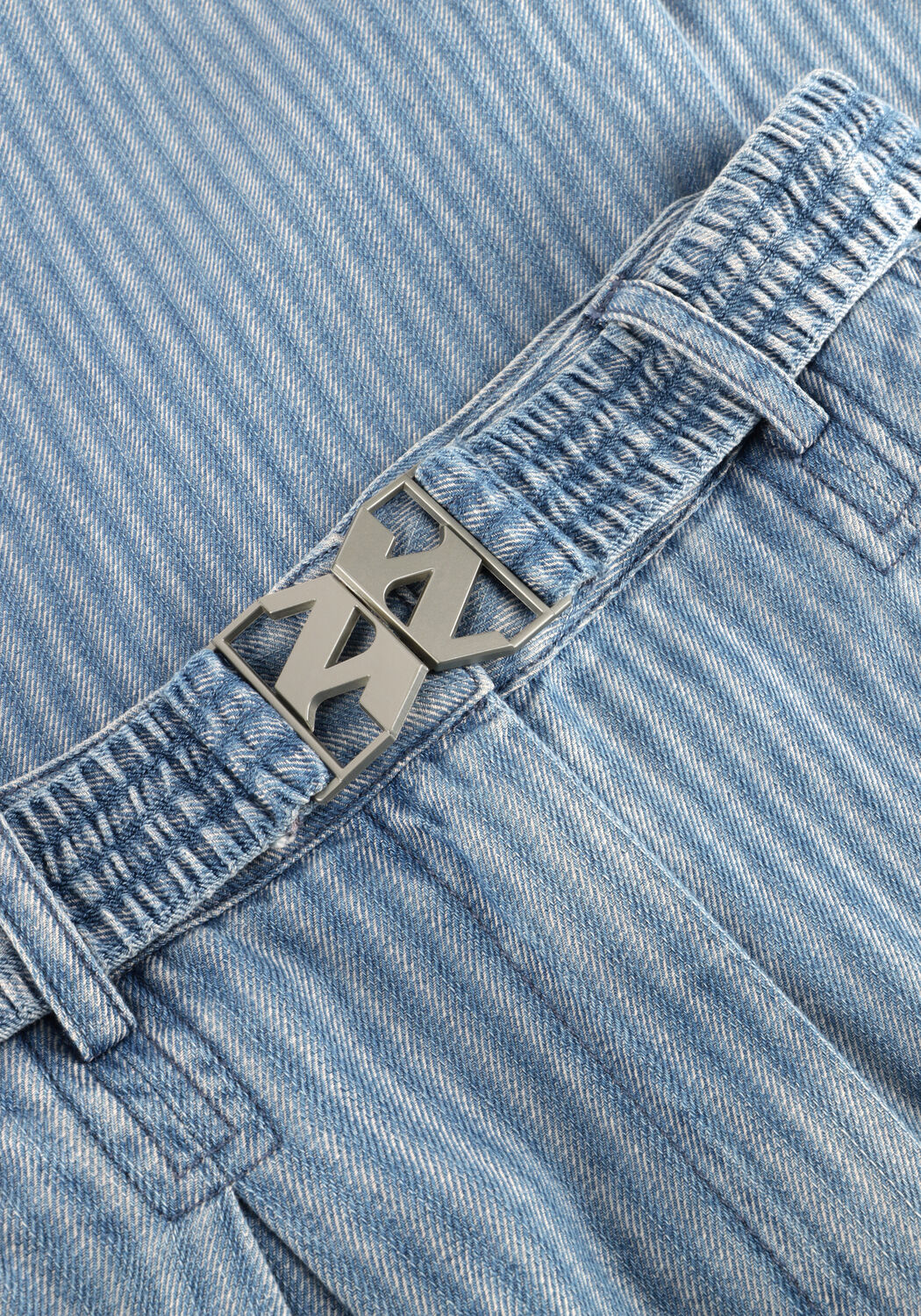 AAIKO Pantalon large LOTTY STRIPE CO 568 Bleu clair - large