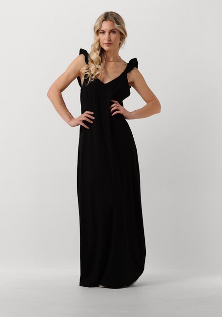 JANSEN AMSTERDAM Robe maxi V542 JERSEY SOLID SLEEVELESS LONG DRESS en noir - large