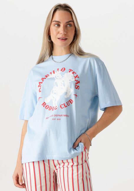 Lichtblauwe REFINED DEPARTMENT T-shirt MAGGY - large