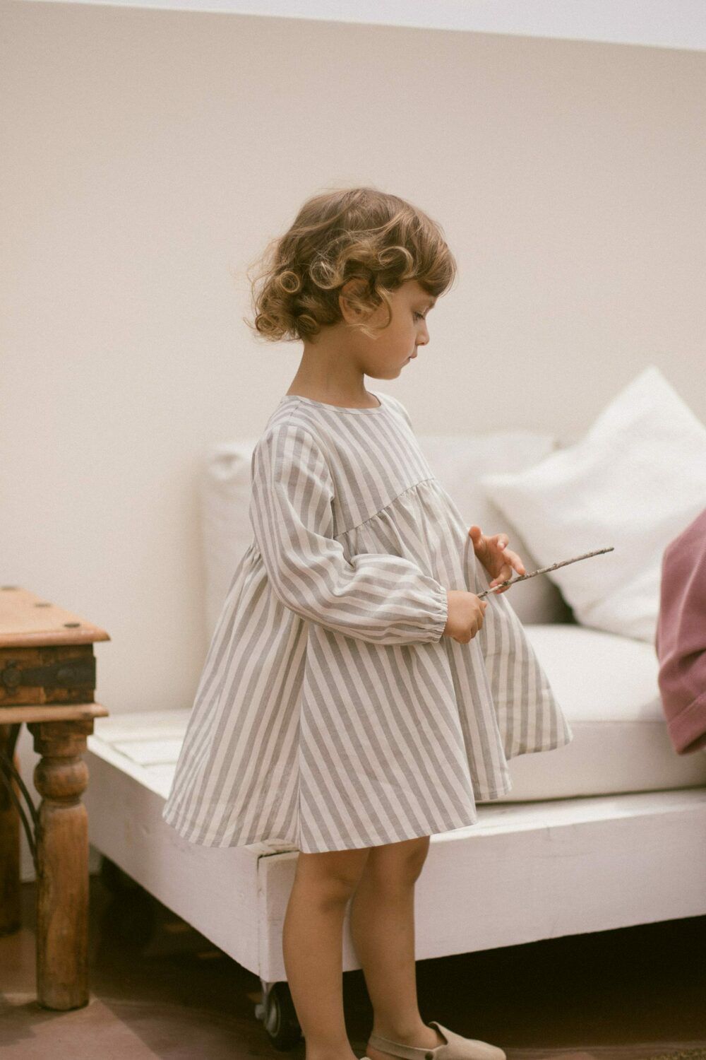 LIL' ATELIER Mini robe NMFDINO LOOSE DRESS &Eacute;cru - large