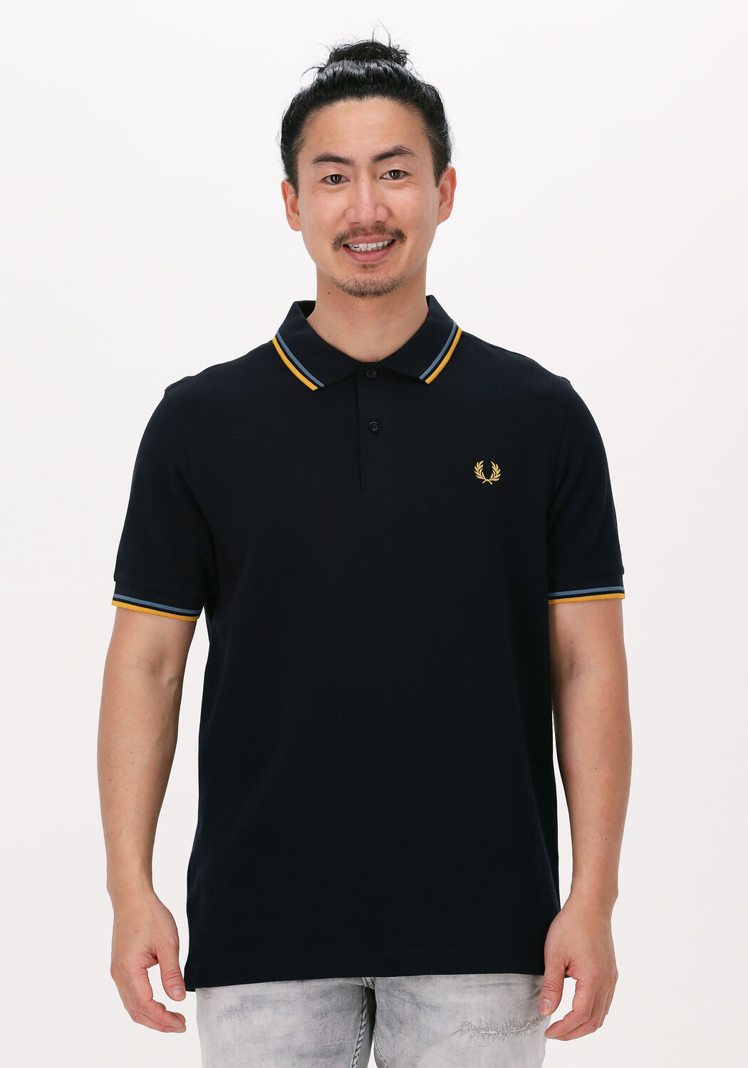 FRED PERRY Polo TWIN TIPPED FRED PERRY SHIRT Bleu fonce Omoda