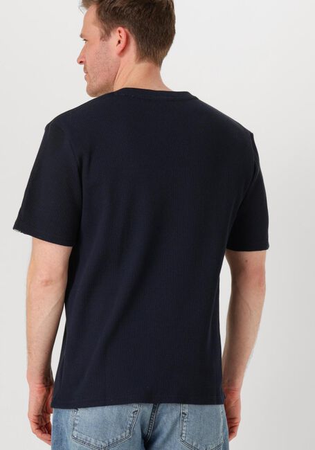 Donkerblauwe ANERKJENDT T-shirt AKKIKI S/S WAFFLE TEE - large