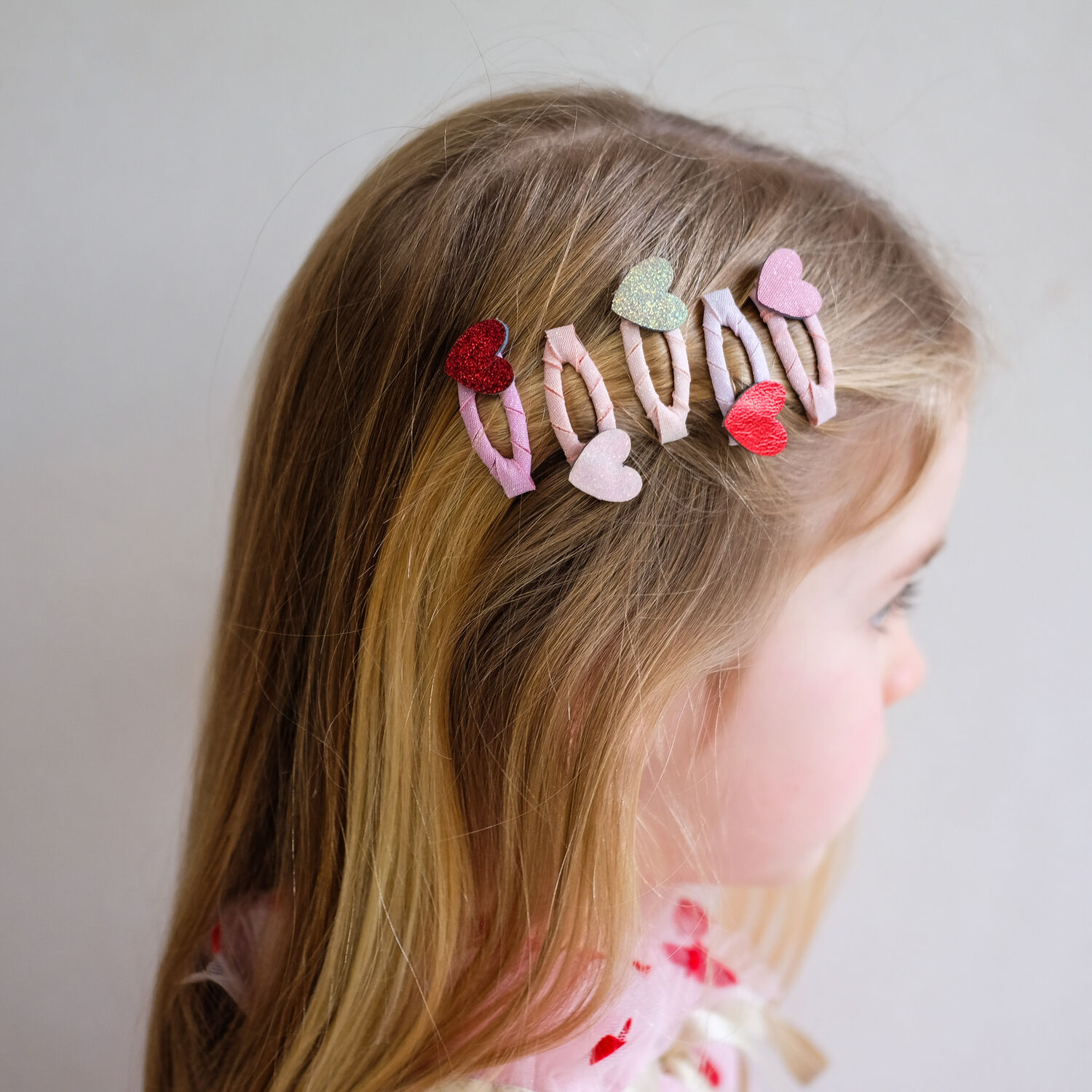 Mimi & Lula HEART MINI CLIC CLACS Accessoires pour cheveux en rose - large