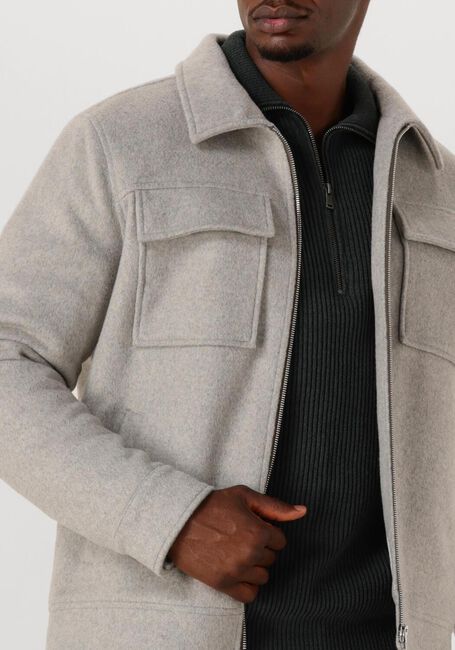 Lichtgrijze DSTREZZED Jack COLTON WOOL JACKET - large