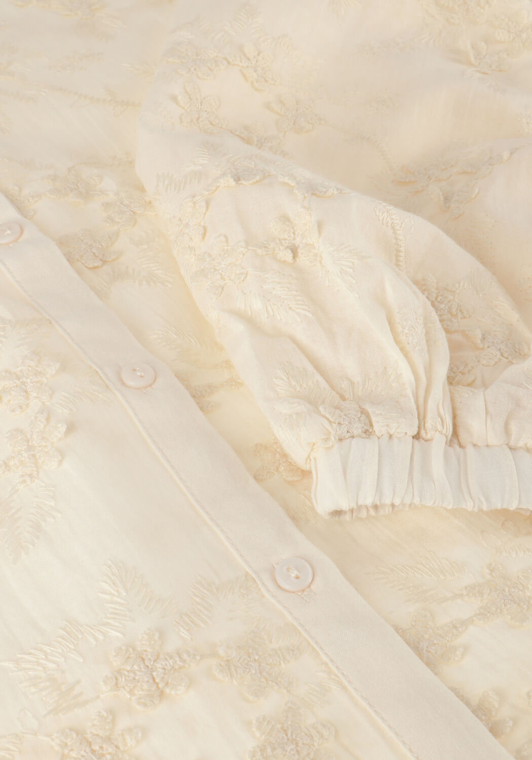 Gebroken wit SUMMUM  BLOUSE SMALL FLOWER 3D - large