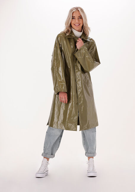 Groene CALVIN KLEIN Regenjas COATED LONG JACKET - large