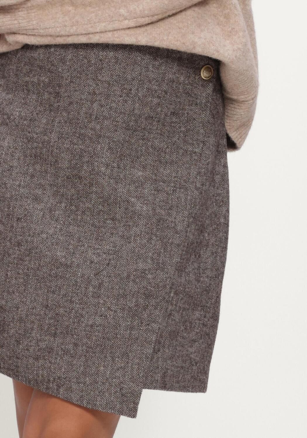 NOTRE-V Mini-jupe NV-INES en marron - large