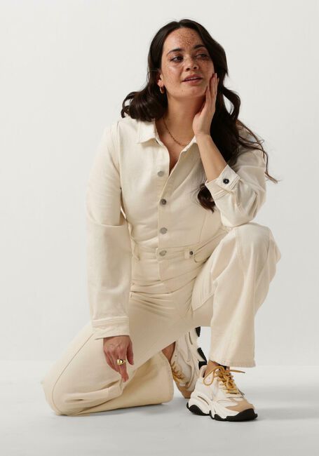 ANOTHER LABEL Combinaison LAUREN DENIM JUMPSUIT L/S Blanc - large