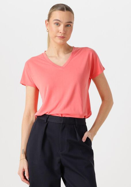 MSCH COPENHAGEN T-shirt MSCHFENYA MODAL V NECK TEE Corail - large