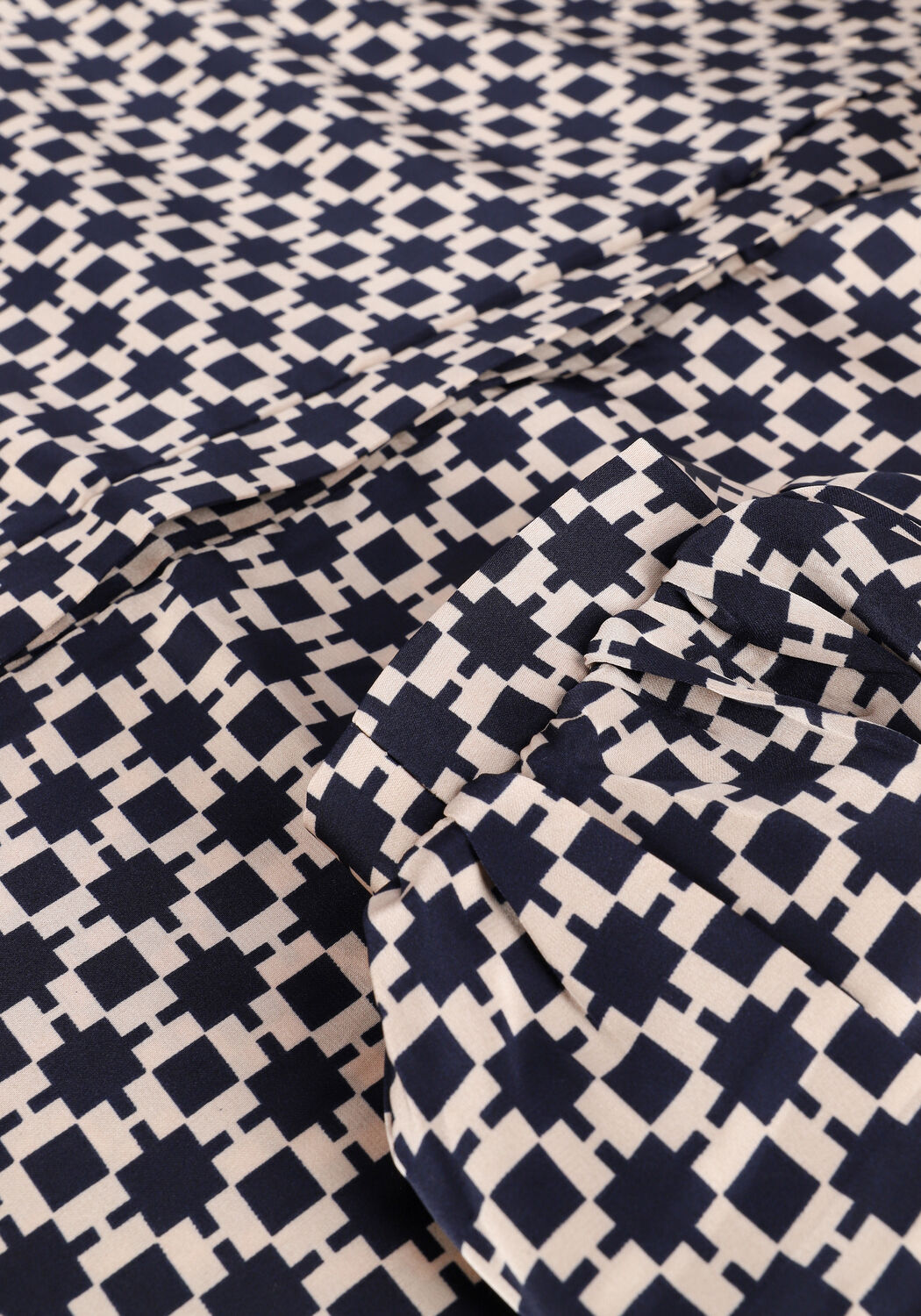 Donkerblauwe NEO NOIR  NANI SQUARE MIX BLOUSE - large