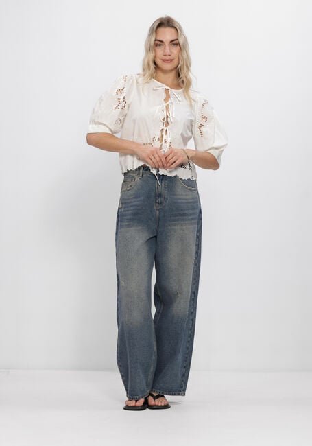 Witte ROUGE EDIT Tops & T-shirts ROUSCARLET 2/4 O-NECK TOP - large