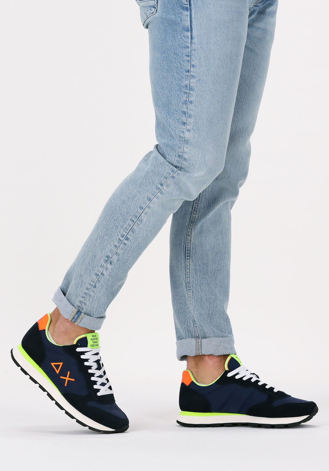 SUN68 Baskets basses TOM FLUO MEN en bleu - large