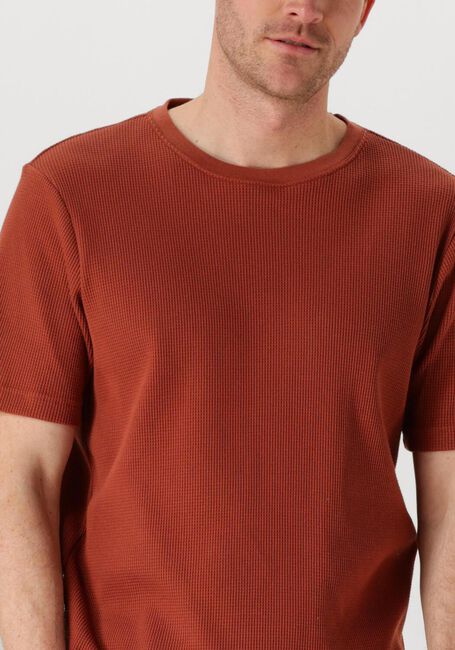ANERKJENDT T-shirt AKKIKI S/S WAFFLE TEE en orange - large