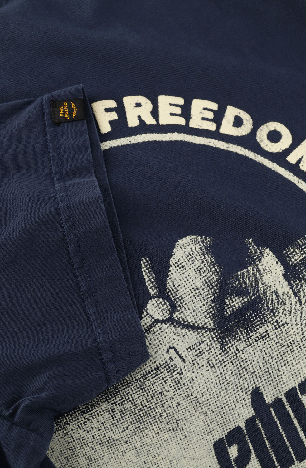 PME LEGEND T-shirt GD SPRAY SINGLE JERSEY Bleu fonc&eacute; - large