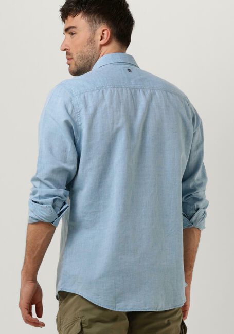 PME LEGEND Chemise décontracté LONG SLEEVE SHIRT CTN/LINEN 2 TONE Bleu clair - large