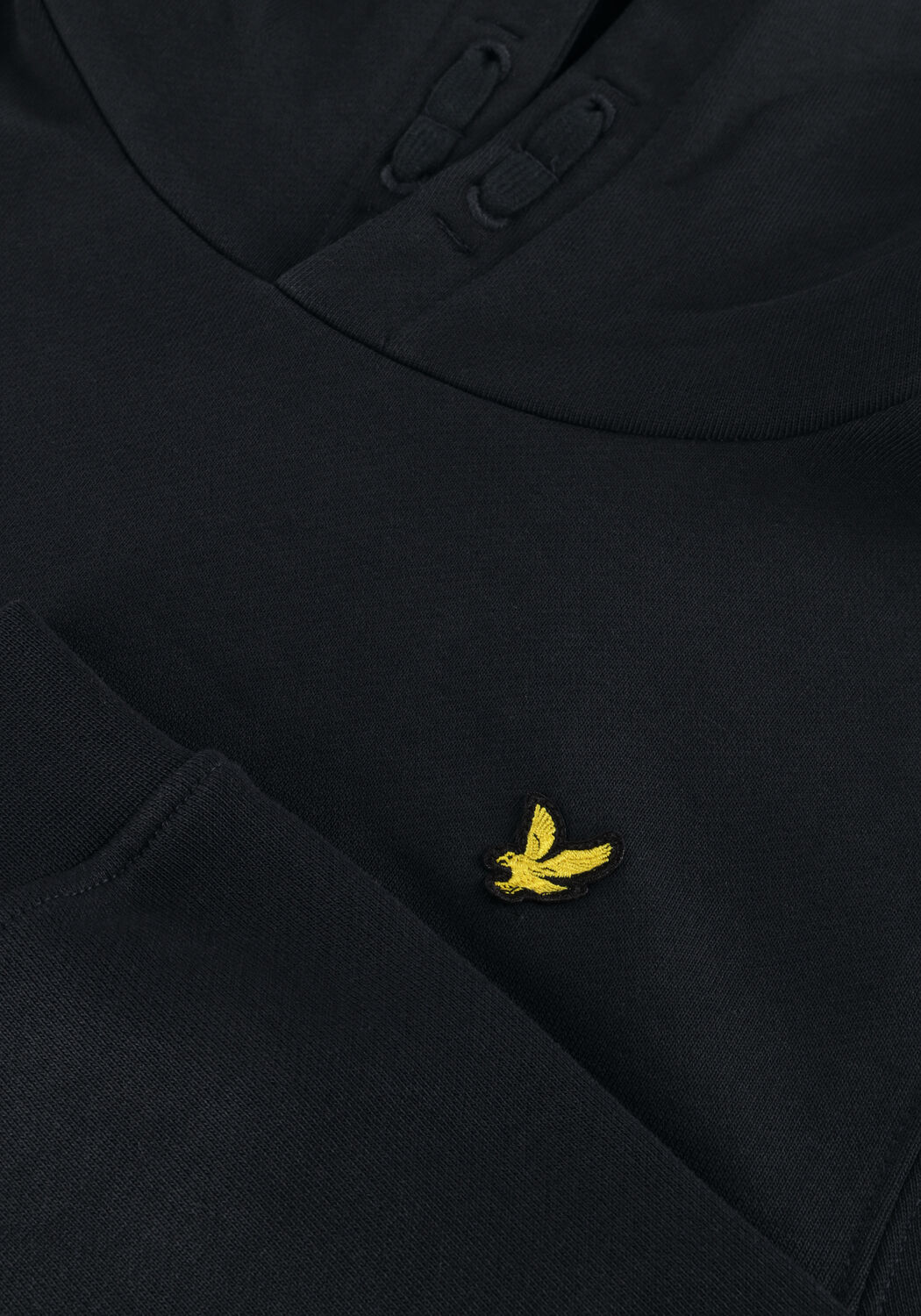 Donkerblauwe LYLE & SCOTT Sweater BRUSH BACK PULLOVER HOODIE - large