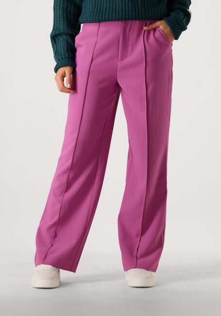 COLOURFUL REBEL Pantalon large RUS UNI PINTRUCK STRAIGHT PANTS en rose - large