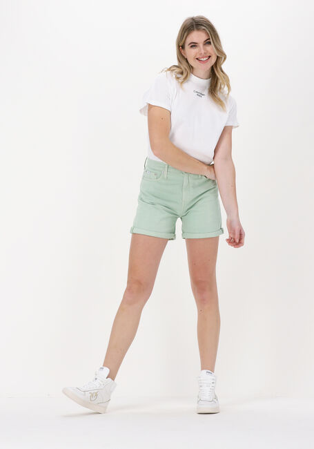 CALVIN KLEIN Pantalon courts MOM SHORT Bleu clair - large