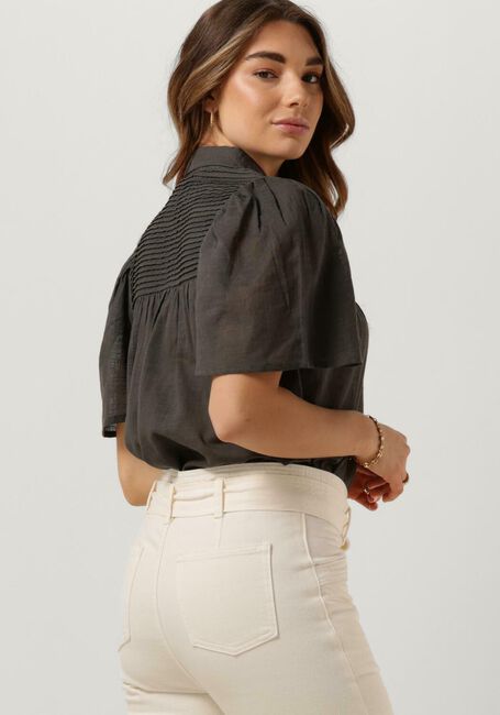 Donkergrijze RUBY TUESDAY  IMEE COLLAR PINTUCK BLOUSE - large