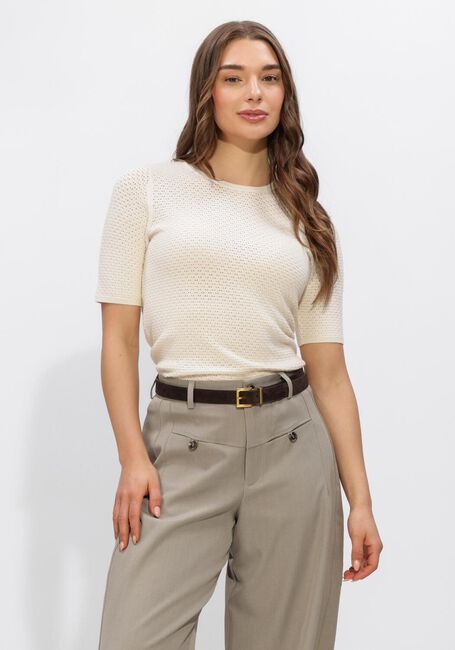 SELECTED WOMEN Pull SLFHELLE 2/4 KNIT O-NECK Cr&egrave;me - large