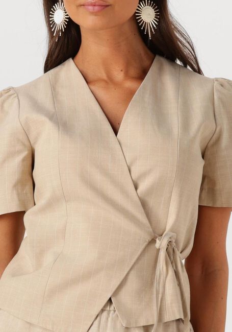 NEO NOIR SIMONI STRIPE BLOUSE Blouses en beige - large
