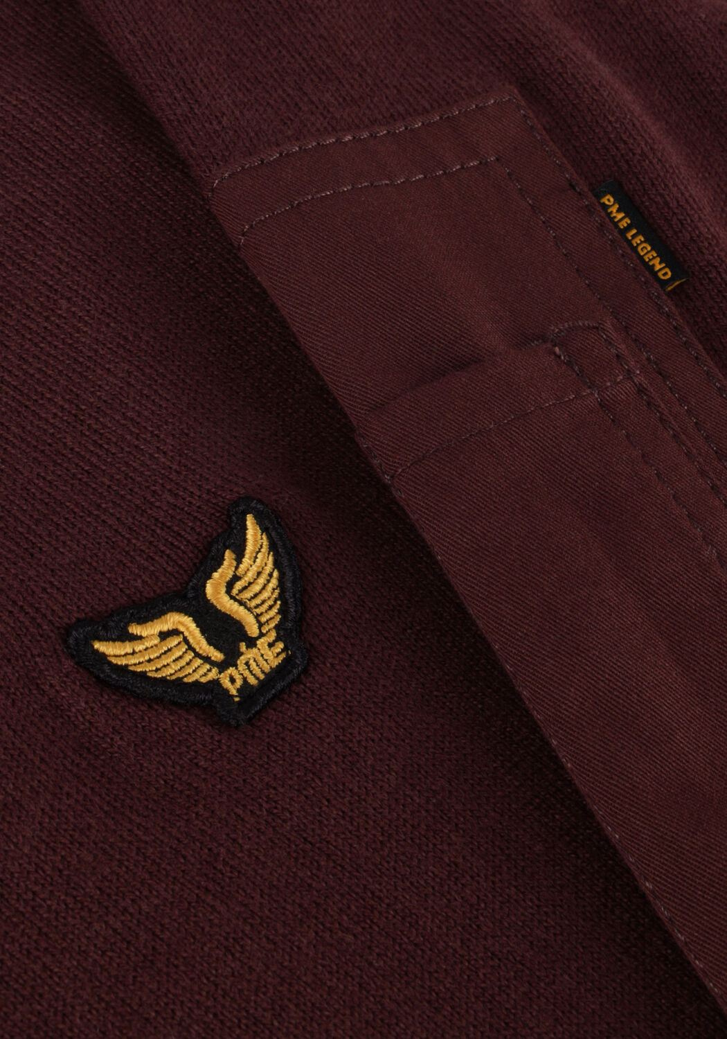 PME LEGEND Col roul&eacute; TURTLENECK COTTON ELITE KNIT Bordeaux - large