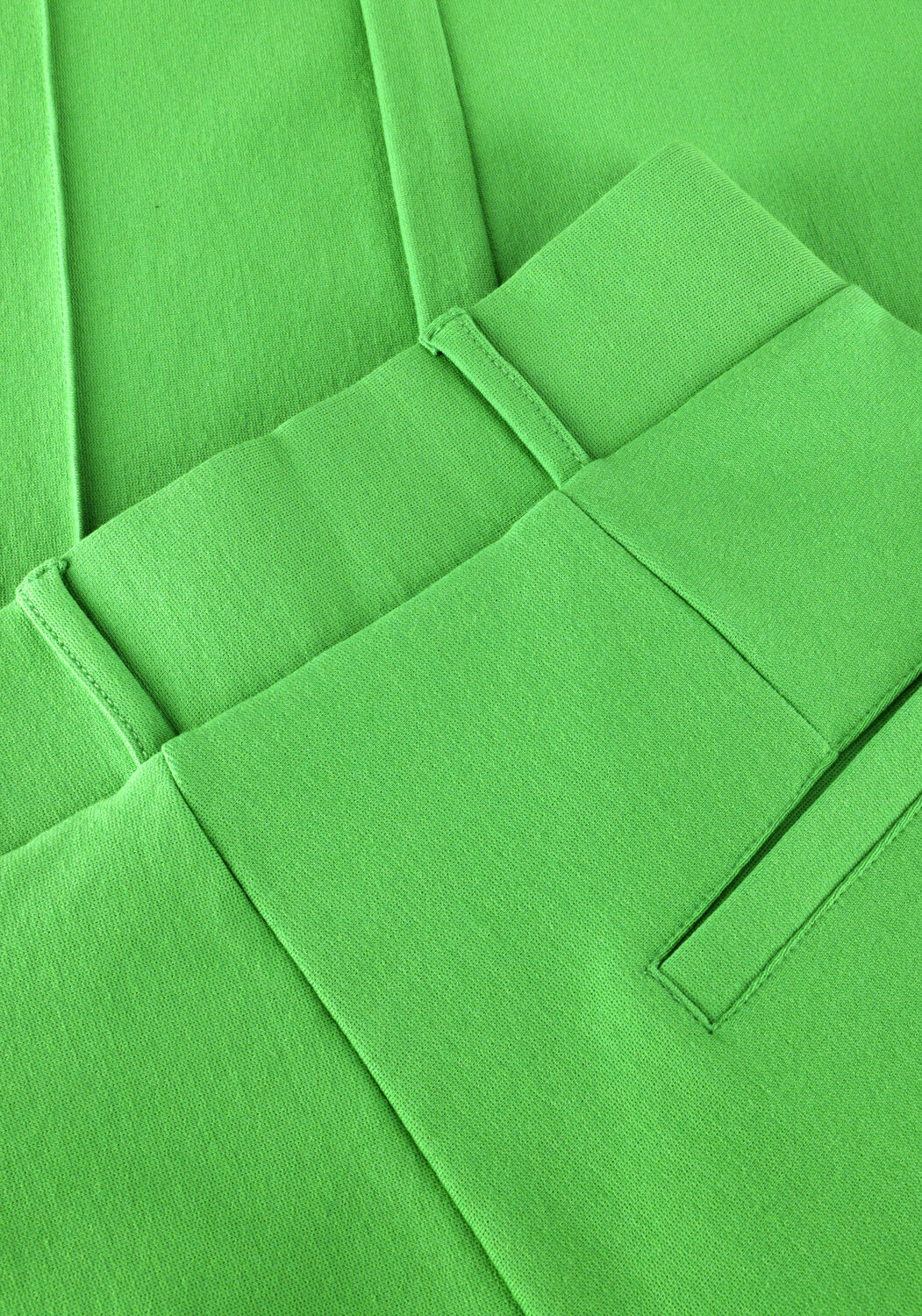 Groene JANSEN AMSTERDAM Pantalon ABBY BROEK HVM 439 WIDE LONG - large