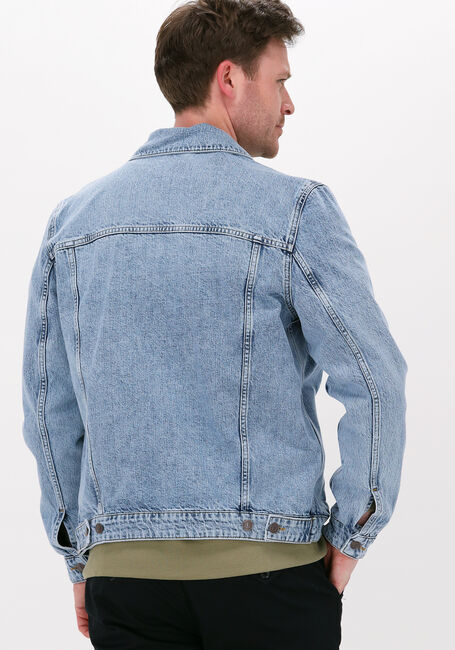 Blauwe COLOURFUL REBEL Spijkerjas LIAM WASHED DENIM JACKET - large