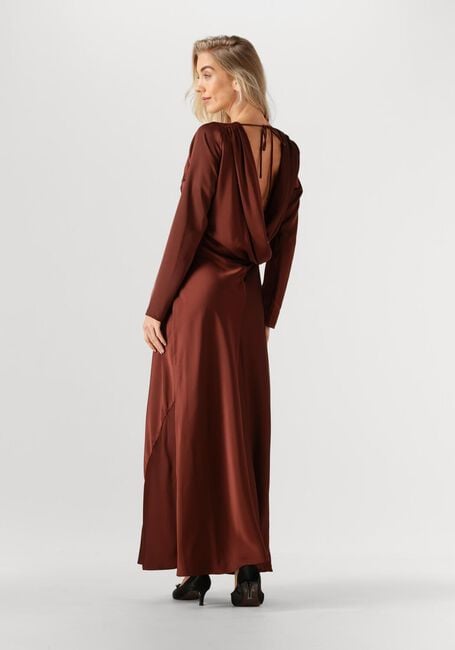 Bruine CO'COUTURE Midi jurk SAFIRACC WATERFALL BACK DRESS - large