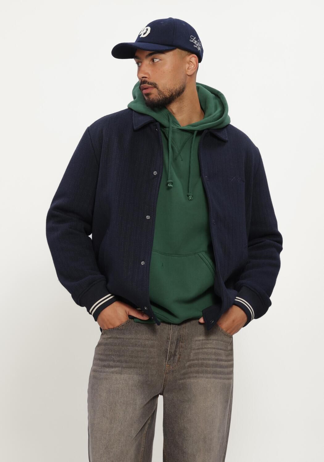 Donkerblauwe JC RAGS Jack PADDED JACKET BORIS - large