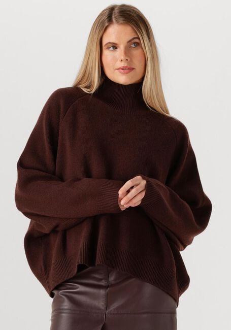 Bruine VANESSA BRUNO Trui FRENE PULL COL MONTANT - large