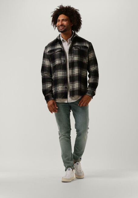 Donkerblauwe SELECTED MEN Overshirt LOOSEPABLO LS CHECK - large