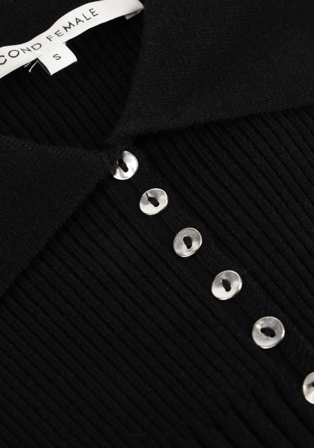 SECOND FEMALE Pull JET KNIT CARDIGAN en noir - large