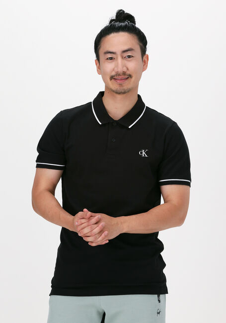 Zwarte CALVIN KLEIN Polo TIPPING SLIM POLO - large