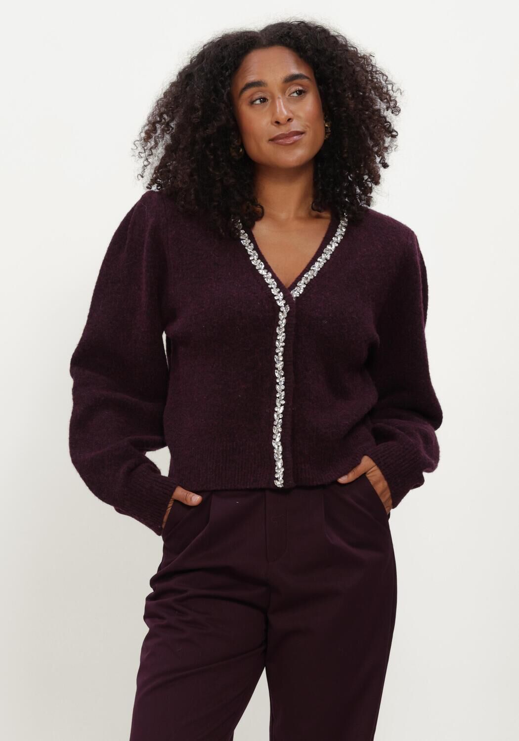 AMAYA AMSTERDAM Pull SIA KNITWEAR Bordeaux - large