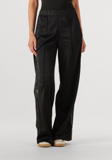 Zwarte HAUTE L'AMITIÉ Wijde broek LOGO TAPE TRACK TALL PANT - large
