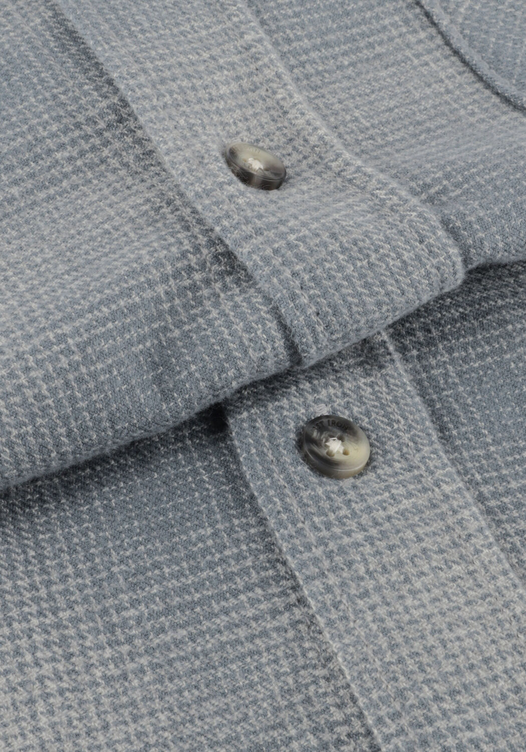 CAST IRON Chemise d&eacute;contract&eacute; BRUSHED MOULINE CHECK en gris - large