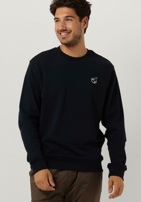 SCOTCH & SODA Chandail THE FREE SPIRIT PEACE BIRD ORAGNIC COTTON SWEATSHIRT Bleu foncé - large
