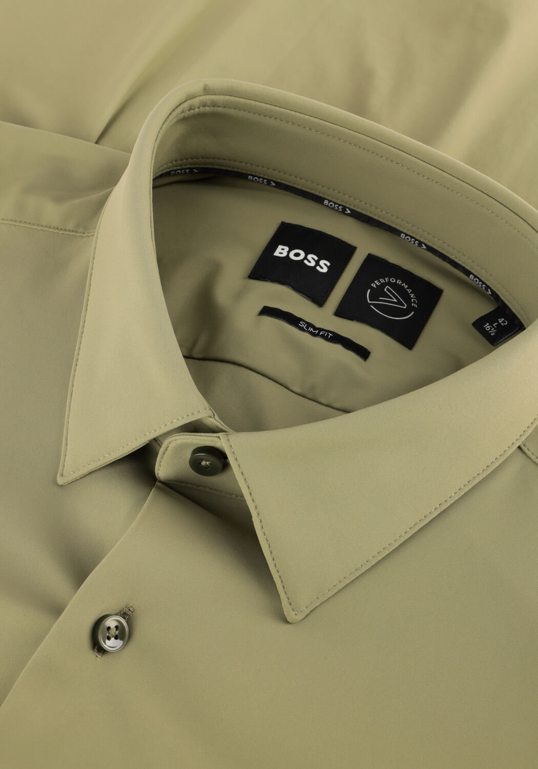 Groene BOSS BLACK Klassiek overhemd P-HANK-S-C1-222 - large
