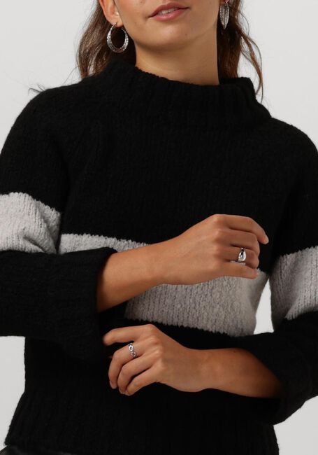 PENN & INK Pull 225 JUMPER STRIPE en noir - large